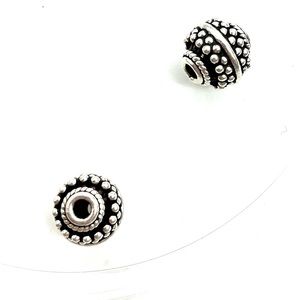 Pair of 10mm Sterling Silver Bali Beads!!!